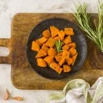Patates douces roties au four