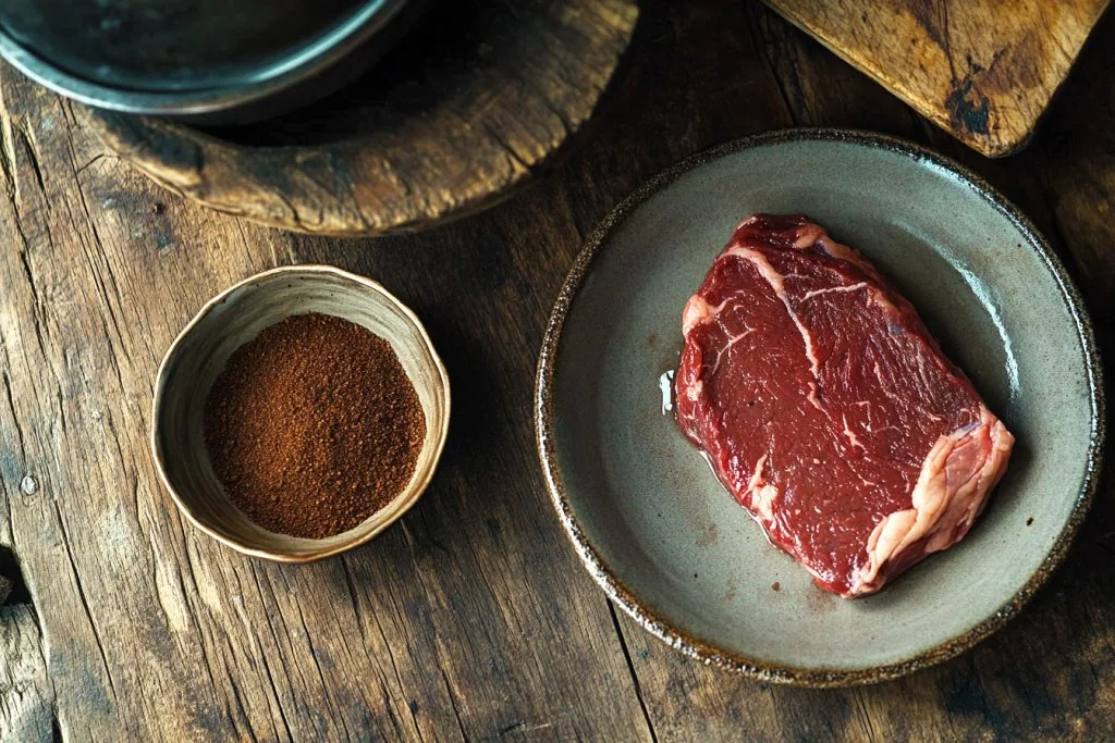 Viande et marc de café