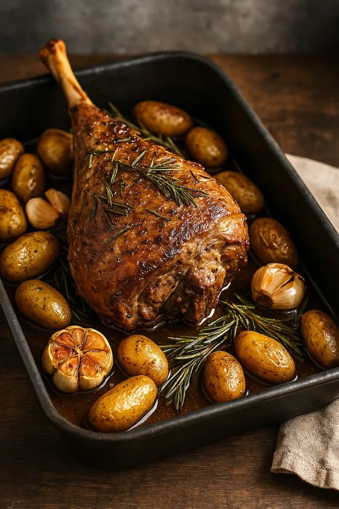 Gigot d'agneau au four