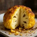 Chou-fleur entier rôti au four