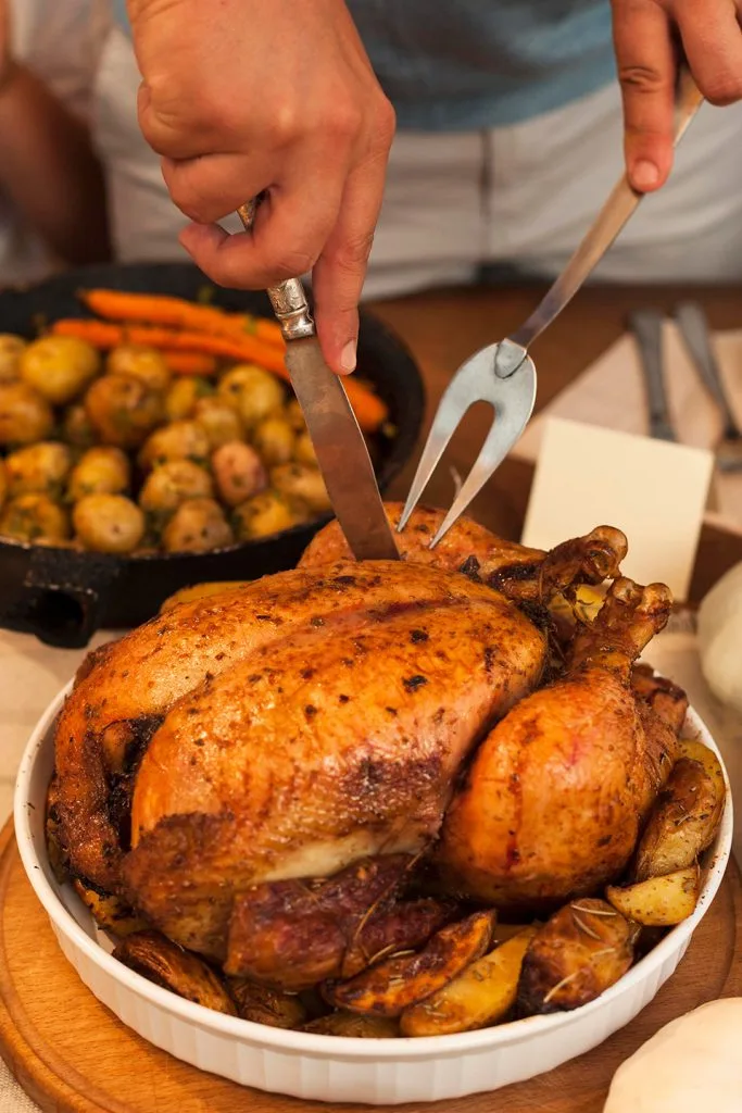Découpe poulet roti