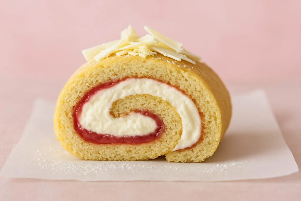 Gâteau roulé à la rhubarbe façon tiramisu