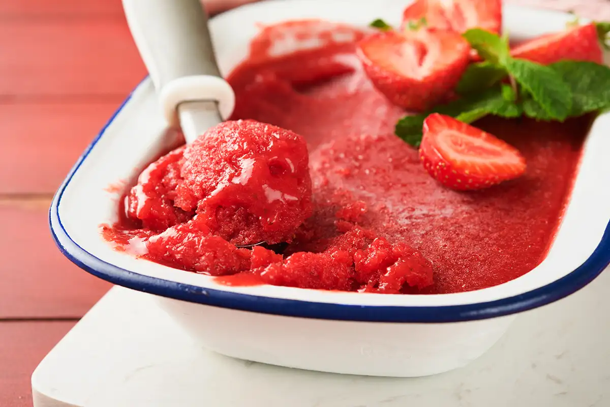 Sorbet fraise fais maison