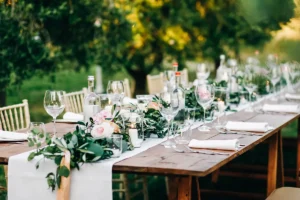 Table de réception d'un baptême