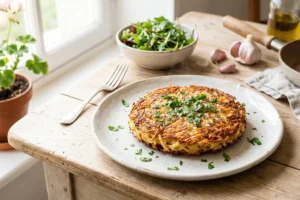Crique ardéchoise présentée sur une assiette