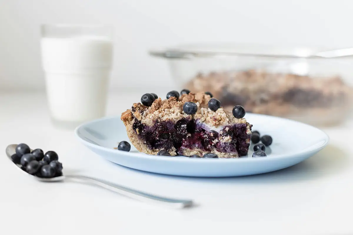 Tarte aux myrtilles façon crumble