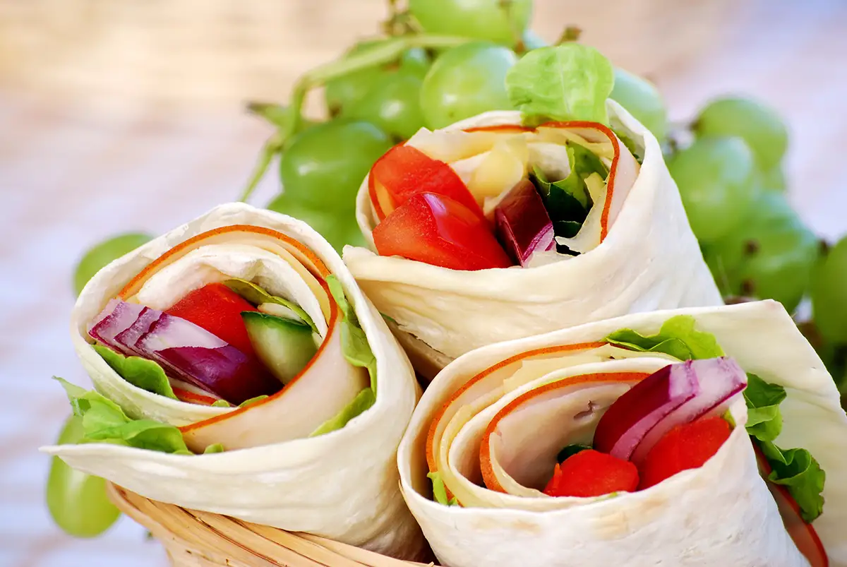 Wrap jambon crudité