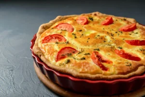 Quiche au thon et tomates