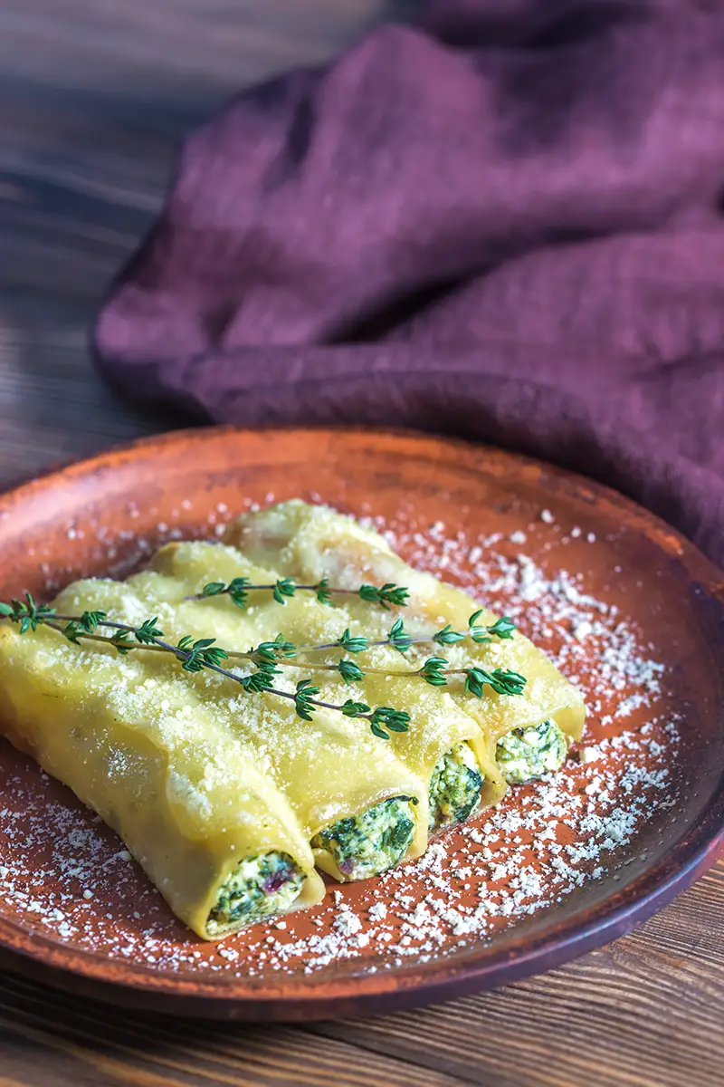 Cannellonis ricotta et épinards