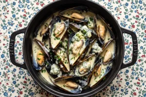 Moules au roquefort
