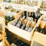 Rayon vins de supermarché pendant la foire aux vins
